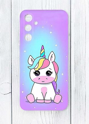Чехол на samsung galaxy a16 5g единорог (принт 103)