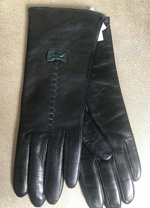 Перчатки женские на шерстяной подкладке 7"/19 см