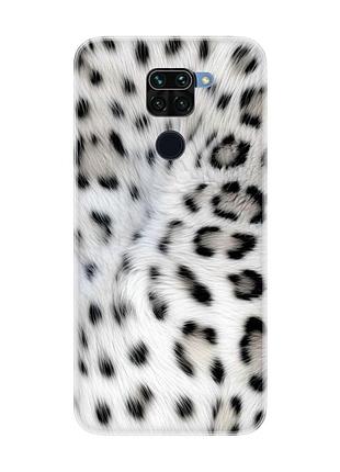 Чохол на xiaomi redmi note 9 pro/9s/9 pro max білий леопард (принт 398)