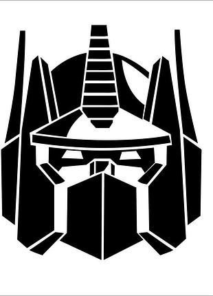 Наклейка optimus prime 45х45см, черный