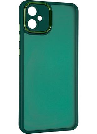 Чехол fiji lens для samsung galaxy a06 (a065) бампер матовый с защитой блока камер dark green