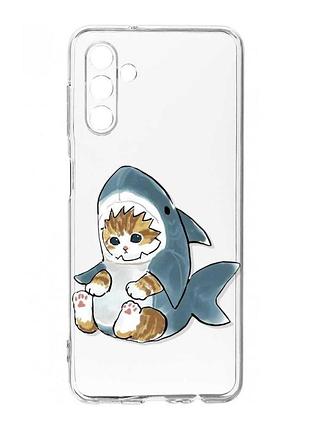 Прозрачный чехол на samsung galaxy s24 fe котёнок (принт 120)