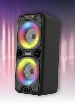 Беспроводная bluetooth блютуз колонка bkk b86 fm-радио usb tf с дисплеем и led подсветкой