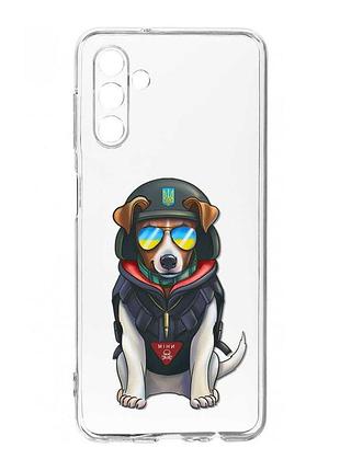 Прозрачный чехол на samsung galaxy s24 fe пёс патрон (принт 4)
