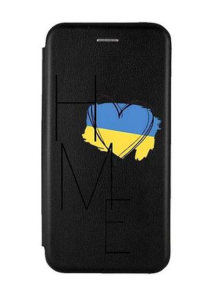 Чохол-книжка чорний з малюнком на xiaomi redmi 14c / poco c75 дім україна (принт 353)