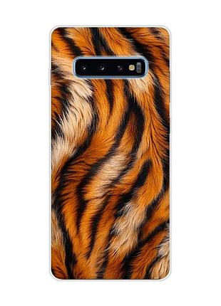 Чехол на samsung galaxy s10 plus тигровый мех (принт 395)