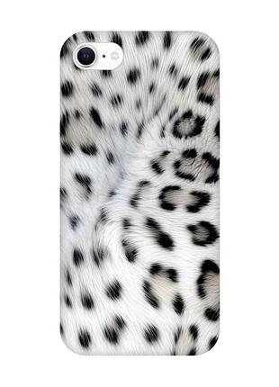 Чехол на iphone 7 / 8 белый леопард (принт 398)