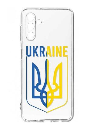 Прозрачный чехол на samsung galaxy s24 fe тризуб (принт 254)