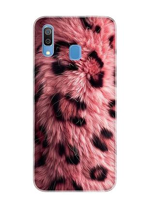 Чехол на samsung galaxy a30 (2019)/a20 (2019) розовый мех (принт 397)