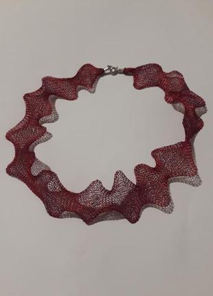 Титановое колье, титановая лента  титановый чокер  украшение из титановой сетки