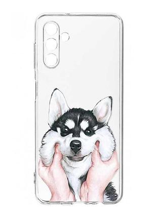 Прозорий чохол на samsung galaxy s24 fe мордочка (принт 121)