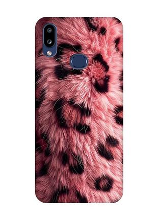 Матовий чохол з чорними боками на samsung galaxy a10ѕ a107 рожеве хутро (принт 397)