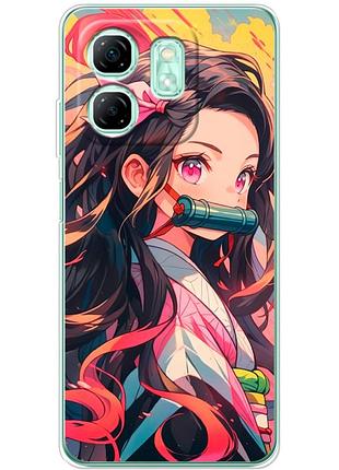 Чехол силиконовый с картинкой на infinix hot 50i (аниме, anime)