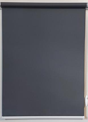 Рулонная штора рубин блэкаут графит 1125*1500