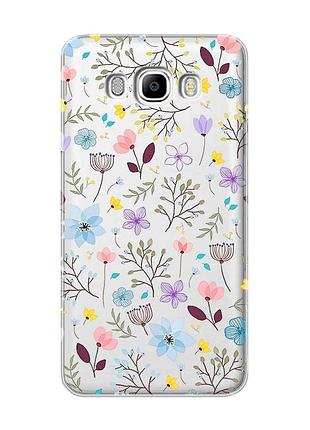Прозорий чохол на samsung galaxy j5 (2016)/j510 квітковий фон (принт 267)