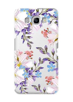 Прозрачный чехол на samsung galaxy j5 (2016)/j510 цветочный рисунок (принт 272)