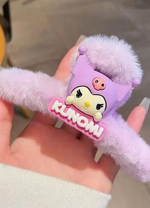Плюшевая заколка для волос sanrio kuromi, velice