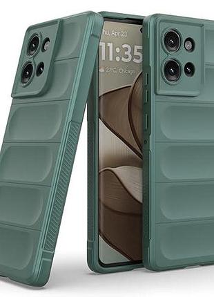 Противоударный силиконовый чехол для motorola edge 50 green микрофибра