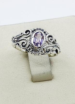Кольцо серебряное с аметистом 17,5 2,3 г