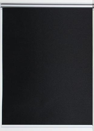 Рулонная штора сильвер блэкаут чёрный 450*1500