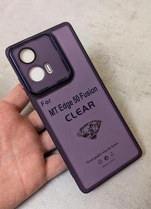 Tpu-pc чехол для motorola edge 50 fusion purple