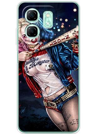 Чехол силиконовый с картинкой на infinix hot 50i (харли квинн, harley quinn)