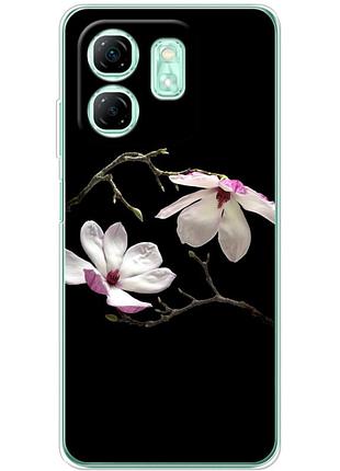 Чехол силиконовый с картинкой на infinix hot 50i (цветок, монголия)