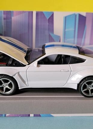 Іграшка ford mustang автосвіт, модель форд мустанг, машинка форд білий