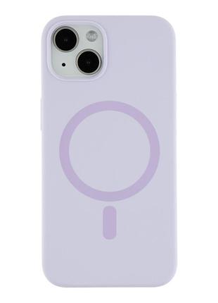 Чохол glow silicone case with magsafe для iphone 13 light purple