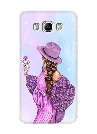 Чехол на samsung galaxy j5 (2016)/j510 в ожидании девочки (принт 223)