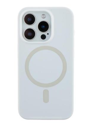 Чохол glow silicone case with magsafe для iphone 15 pro white