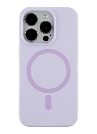 Чохол glow silicone case with magsafe для iphone 14 pro light purple