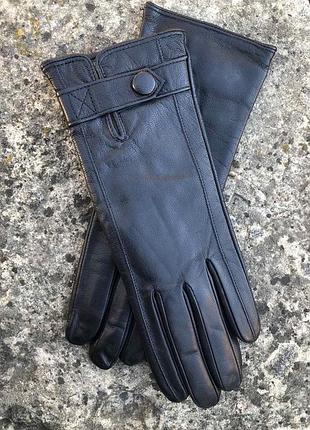 Перчатки кожаные женские на шерстяной подкладке. 6,5"/18 см