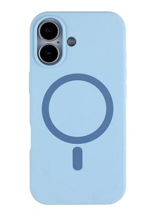 Чохол glow silicone case with magsafe для iphone 17 blue