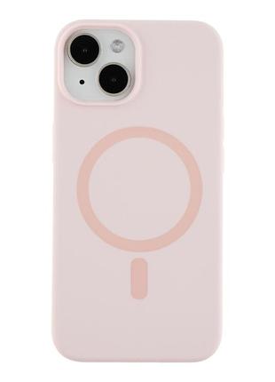 Чохол glow silicone case with magsafe для iphone 14 pink