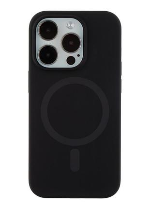 Чохол glow silicone case with magsafe для iphone 14 pro max black