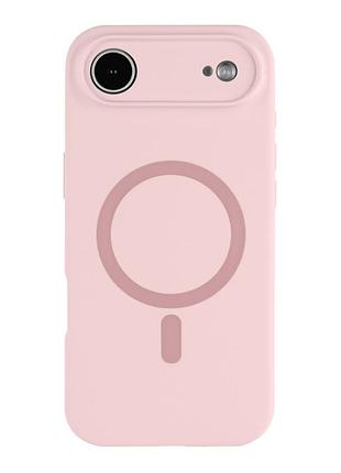 Чохол glow silicone case full camera with magsafe для iphone 17 air pink
