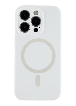 Чохол glow silicone case full camera with magsafe для iphone 14 pro max white