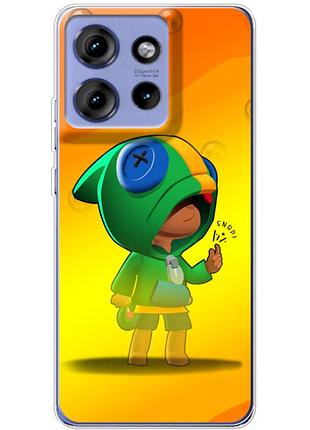 Чехол силиконовый с картинкой на motorola edge 50 (бравл старс, brawl stars)