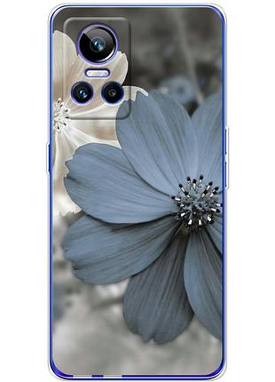 Чехол силиконовый с картинкой на realme gt neo 3 (цветок гербера)