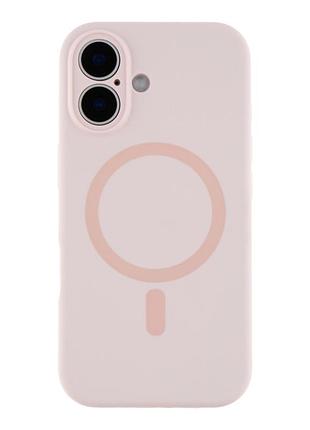Чохол glow silicone case full camera with magsafe для iphone 16 pink