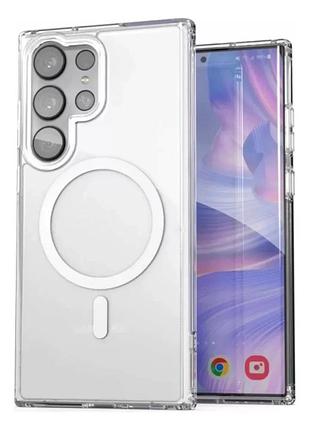 Чехол с magsafe на samsung galaxy s24 ultra магсейф чехол прозрачный