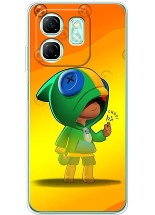 Чехол силиконовый с картинкой на infinix hot 50i (бравл старс, brawl stars)