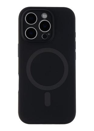 Чохол glow silicone case full camera with magsafe для iphone 16 pro max black