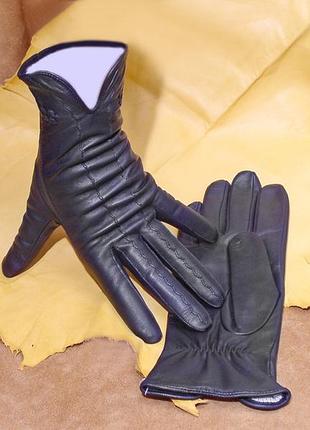 Перчатки женские на шерстяной подкладке 6,5"/18 см