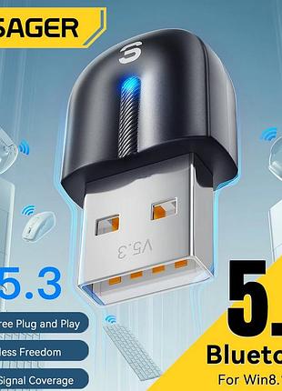 Usb bluetooth 5.3 адаптер adapter essager bn7. юсб блютус, блютуз адаптер для компьютера, пк, ноутбука