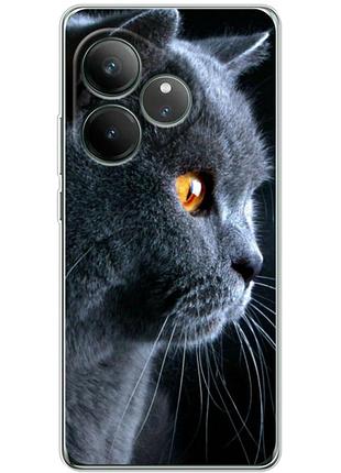 Чехол силиконовый с картинкой на realme gt 6t (британский кот)