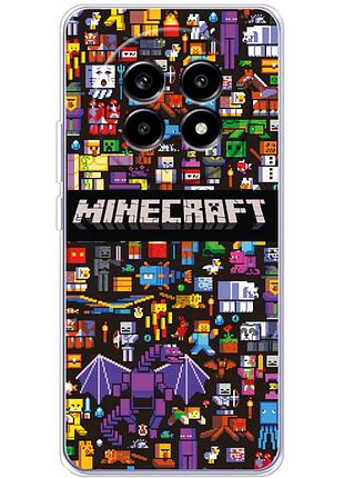 Чохол силіконовий з картинкою на realme 13 pro plus (майнкрафт, minecraft)