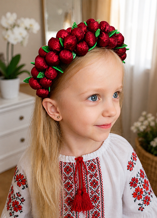 Обруч для волосся,вишня!