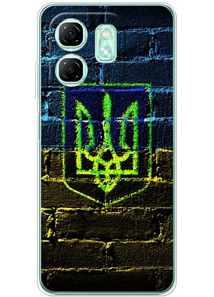 Чехол силиконовый с картинкой на infinix hot 50i (патриотический, герб украины)